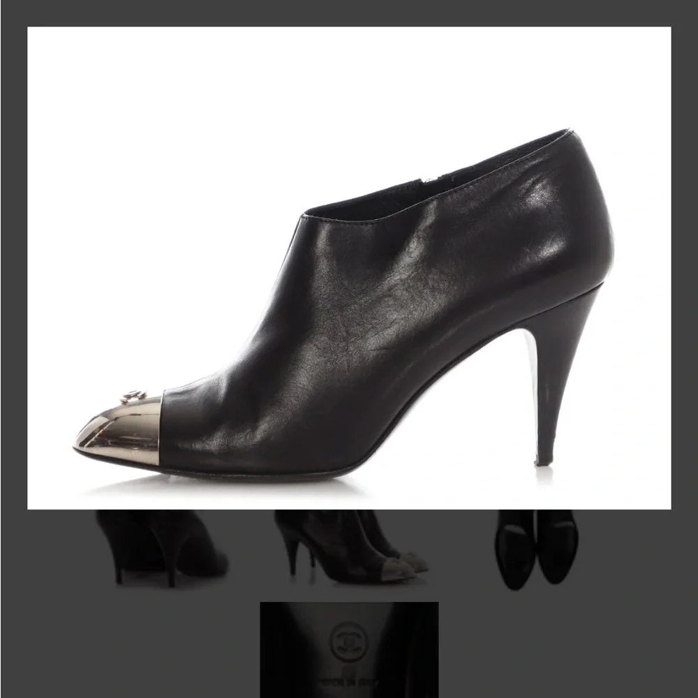 Chanel metal cap toes booties 41 - Picture 3 of 8